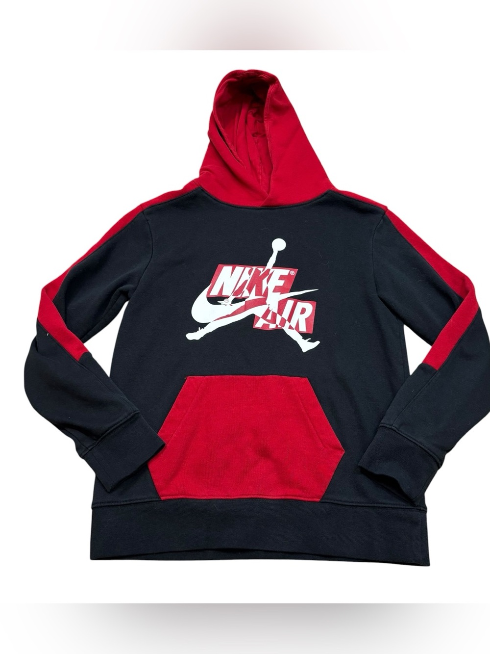 Boys Jordan Jumpman Black and Red Hoodie Size Large 12-13 Years